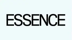 Schwarzes „Essenz“-Logo in fetter Sans-Serif-Schrift.